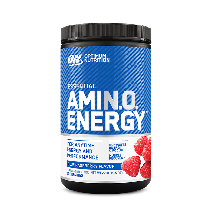 OPTIMUM NUTRITION Amino Energy Powder, Blue Raspberry, 270g, 30 Servings