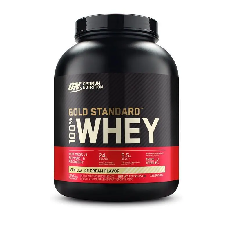 OPTIMUM NUTRITION Gold Standard 100% Whey Protein Powder,vanilla ice cream , 2.27kg