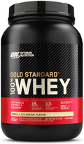 Optimum Nutrition Gold Standard 100% Whey Protein Powder, Vanilla Ice Cream, 907g